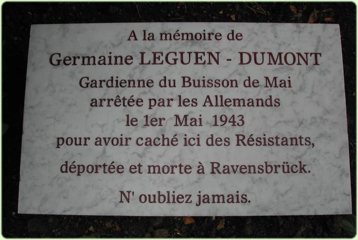 Plaque commémorative de la gardienne